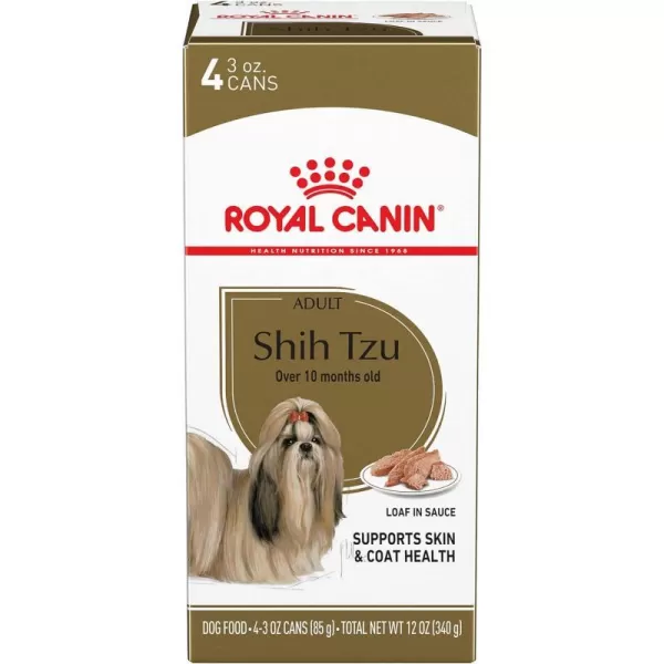 imageRoyal Canin Shih Tzu Adult Breed Specific Wet Dog Food 3 oz can 4packLoaf in Sauce 3 Ounce Pack of 4