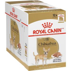 imageRoyal Canin Breed Health Nutrition Chihuahua Adult Loaf in Sauce Wet Dog Food 3 oz can 24count1 Count Pack of 12