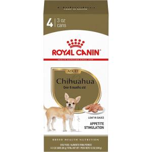 imageRoyal Canin Breed Health Nutrition Chihuahua Adult Loaf in Sauce Wet Dog Food 3 oz can 24count3 Ounce Pack of 4