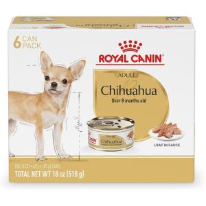 imageRoyal Canin Breed Health Nutrition Chihuahua Adult Loaf in Sauce Wet Dog Food 3 oz can 24count3 Ounce Pack of 6