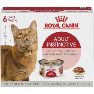 imageRoyal Canin Adult Instinctive Thin Slices in Gravy Wet Cat Food 3 oz 6Pack113 Pound Pack of 1