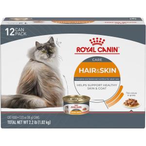 imageRoyal Canin Feline Care Nutrition Hair ampamp Skin Care Thin Slices in Gravy Canned Cat Food 3 Ounce Pack of 2412 Count Pack of 1
