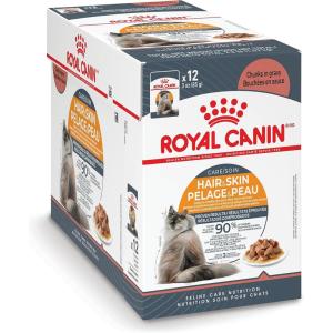 imageRoyal Canin Feline Care Nutrition Hair ampamp Skin Care Thin Slices in Gravy Canned Cat Food 3 Ounce Pack of 243 Ounce Pack of 12